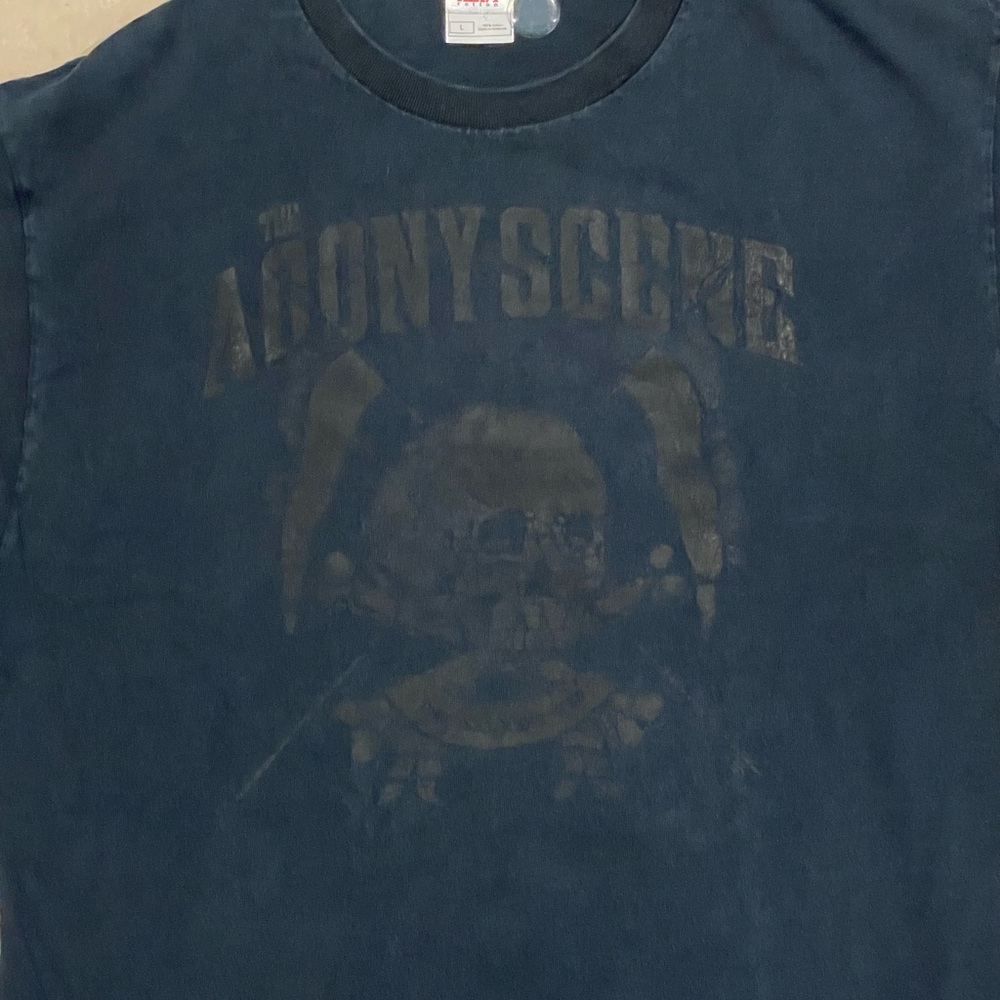 Vintage The Agony Scene band Dark Black/Black Skull T-Shirt